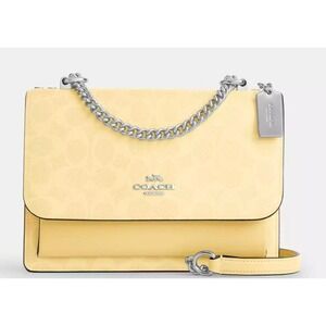 Coach Klare Crossbody shoulder Bag In Signature Canvas women CAL29 Silver/Hay